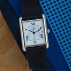 Cartier Tank Sterling Silver Date Manual Wind 2000s