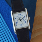 Cartier Tank Sterling Silver Date Manual Wind 2000s