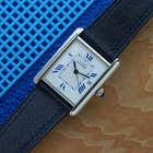 Cartier Tank Sterling Silver Date Manual Wind 2000s