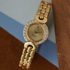 Rolex Cellini Ref. 2505 18K Yellow Gold Diamond Bezel Bracelet Watch