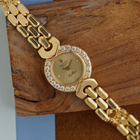 Rolex Cellini Ref. 2505 18K Yellow Gold Diamond Bezel Bracelet Watch