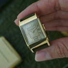 Vintage Vacheron Constantin 18K Yellow Gold Rectangular Dress Watch 1940s