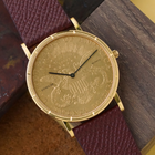 Corum $20 Liberty Coin Watch 18k Gold 35mm Quartz 1899 Double Eagle