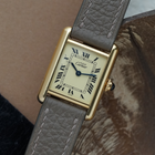Cartier Tank Must Small Vermeil Quartz Ivory Dial 1990s Gold Plated Silver