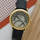 Gerald Genta G.3734 Bi-Retro Jump Hour 18K Yellow Gold Automatic 1990s MOP Dial Box Papers
