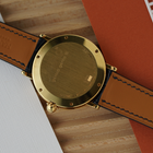 Gerald Genta G.3734 Bi-Retro Jump Hour 18K Yellow Gold Automatic 1990s MOP Dial Box Papers