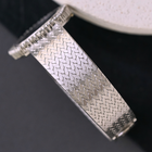 Vintage Audemars Piguet Cushion Diamond 18k White Gold Woven Bracelet 1970s
