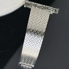 Vintage Audemars Piguet Cushion Diamond 18k White Gold Woven Bracelet 1970s