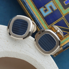 Patek Philippe Nautilus 18k White Gold Cufflinks Ref. 205.9057G-001 Box Set