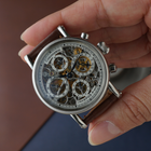 Chronoswiss Opus Ref. CH7523 Skeleton Chronograph Date Stainless Steel 1990s