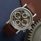 Chronoswiss Opus Ref. CH7523 Skeleton Chronograph Date Stainless Steel 1990s