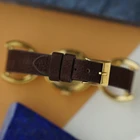 Vintage Chopard L.U.C. Tiger’s-Eye Stirrup Watch 18k Yellow Gold 1970s