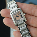 Cartier Tank Francaise W51028Q3 20mm Pink Mother-of-Pearl Dial 2006 Papers