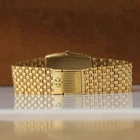 Vacheron Constantin Ref. 33037P 18k Yellow Gold Diamond Dial Bracelet Watch 1970s