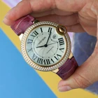 Cartier Ballon Bleu WJBB0031 18k Rose Gold Factory Diamond Bezel Automatic