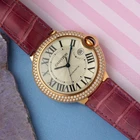 Cartier Ballon Bleu WJBB0031 18k Rose Gold Factory Diamond Bezel Automatic