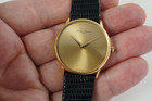 Baume Mercier Wristwatch 18k yellow gold round dates 1980's pre owned for sale houston fabsuisse