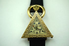 Waltham Masonic wristwatch gold plated top steel back c. 1950's vintage mother of pearl pre owned for sale houston fabsuisse
