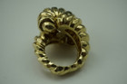 HENRY DUNAY RING 18K HAND HAMMERED DATES 1980'S