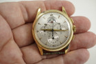 UNIVERSAL GENEVE 12285 18K YELLOW. GOLD TRI-COMPAX. DATES 1950's PRE-OWNED FOR SALE HOUSTON FABSUISSE