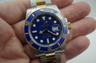 Rolex 116613 Submariner tutone blue ceramic books & card c.2007 for sale Houston Fabsuisse