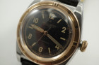 Rolex 3372 rose & steel Bubbleback original black dial dates 1944 pre-owned for sale Houston Fabsuisse