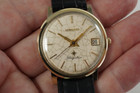 Longines Flagship enamel dial gold & steel c. 1967 with archive original vintage pre owned for sale houston fabsuisse