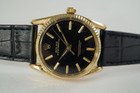 Rolex 1011 Bombay 14k yellow gold mint gilt black dial unpolished dates 1962 for sale Houston Fabsuisse