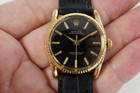 Rolex 1011 Bombay 14k yellow gold mint gilt black dial unpolished dates 1962 for sale Houston Fabsuisse