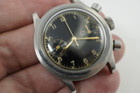 Early 1950's Chronograph gilt black dial stainless steel waterproof case for sale houston fabsuisse