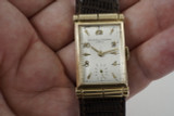 Vacheron Consantin Hooded Rectangle 14k pink gold c. 1940's vintage mechanical wind pre owne for sale houston fabsuisse