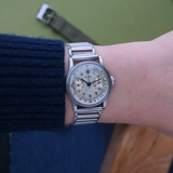 Chase Watch Co. Vintage Chronograph Valjoux 69 Staybrite Steel 1940s 26.5mm
