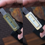 Movado 1970s Mirror Dial Two-Tone Rectangle White & Yellow Gold Box Papers Tag