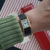 Cartier 1970s Small Tank Must Gold-Plated 20 Microns 20mm Manual Wind