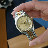 Rolex Datejust 36mm 116233 Champagne Diamond Dial Two-Tone Jubilee 2016
