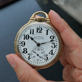 1929 Illinois Bunn Special Two-Tone 14k Gold Fill Railroad Pocket Watch Case 206