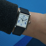 Cartier Tank Must 2414 Silver .925 White Gold Plated Date
