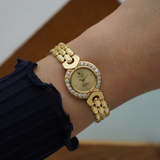 Rolex Cellini Ref. 2505 18K Yellow Gold Diamond Bezel Bracelet Watch