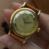 Vintage Omega Constellation Pie Pan Dial 18k Yellow Gold 2582/2853 SC circa 1956