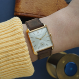 Vintage Longines 14K Yellow Gold Rectangular Dress Watch Cal. 22L Circa 1945