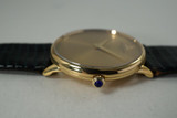 Baume Mercier Wristwatch 18k yellow gold round dates 1980's pre owned for sale houston fabsuisse