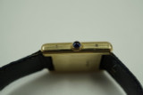 CARTIER CLASSIC TANK LADIES 18K YELLOW GOLD w/DEPLOYMENT ORIGINAL BOX C.1980'S