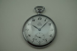 OMEGA 121.1726 POCKET WATCH STAINLESS STEEL w/ORIGINAL BOX C.1970