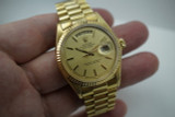 Rolex 1803 President original 18k yellow gold buckle bracelet dates 1965-66 for sale Houston Fabsuisse
