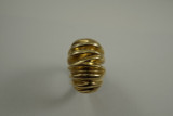 Tiffany & Co. shrimp style dome ring 18k yellow gold size 6.5 1970's vintage for sale houston fabsuisse