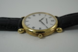 Audemars Piguet Round 18k yellow gold c. 2000's porcelain white roman dial original modern for sale houston fabsuisse 