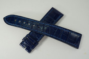 Corum Strap Royal Blue crocodile leather fits 21 mm models mint condition modern for sale houston fabsuisse 