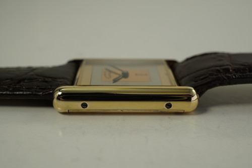 Cartier Tank vermeil silver watch dates 