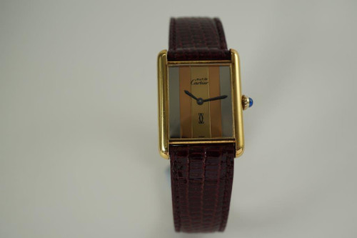 cartier tank vermeil tricolor