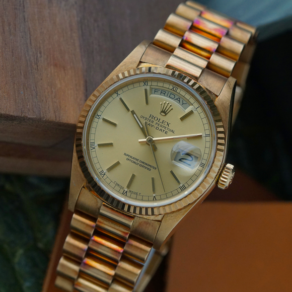 Rolex Day Date President 18038 Yellow Gold 1987